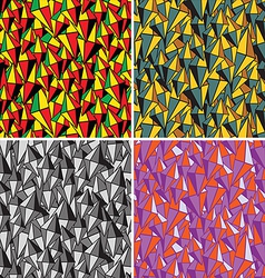 Abstract seamless pattern set vector image