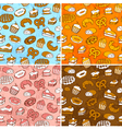 Pastries patterns vector image