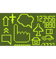 Set of abstract doted symbols vector image