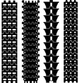 Set of detailed trace track tractor prints vector image