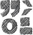 Hand drawn font vector image
