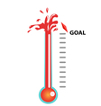 Goal thermometer vector image