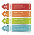 Colorful Origami Style Number Options Banner vector image