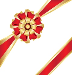 Christmas box gift ribbon vector image