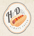 Vintage food design elements vector image