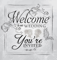 Wedding invitation coal vector image