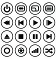 Media buttons vector image