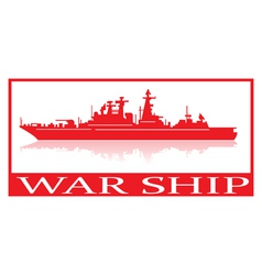 Warship vector image