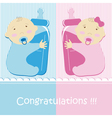 Twins Baby Boy And Girl vector image