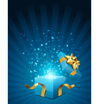 Christmas present box vector image