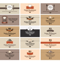 Cards on food vector image