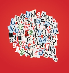 Talk bubbles of letters vector image