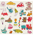 Baby Toys Doodles vector image