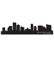 Atlantic City New Jersey skyline Detailed silhouet vector image
