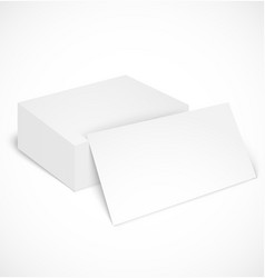 Stack of business cards with shadow template vector image
