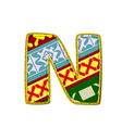 Ornament n retro vector image