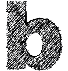 Hand drawn font vector image