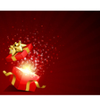 Christmas present box vector image