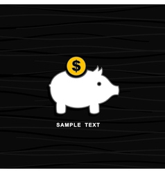Pig a coin box vector image