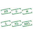 Clothing size stamps vector image