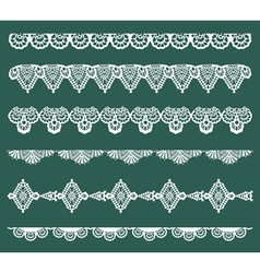 Set of Lace Ribbons vector image