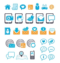Communication icons vector image