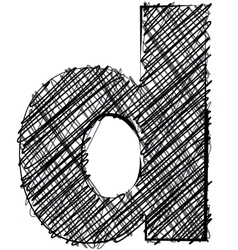 Hand drawn font vector image