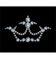Crown and diamonds vector image