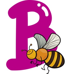 B for bee vector image