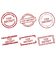 Top secret stamps vector image