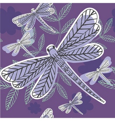 Dragonfly pattern vector image