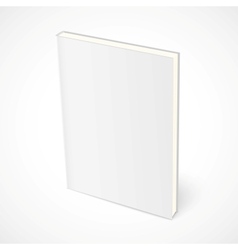 Empty standing book with white cover vector image