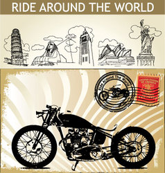 Ride around the world vector image