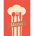 Restaurant menu retro poster vector image