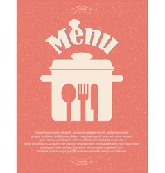 Restaurant menu retro poster vector image
