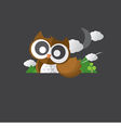 Single Cute Owl Portrait vector image