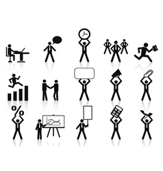 Business people icons vector image