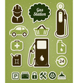 Gas station icons set vector image