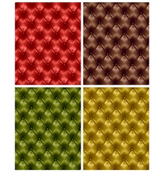 Button-tufted leather backgrounds vector image