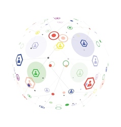 Human globe connection vector image