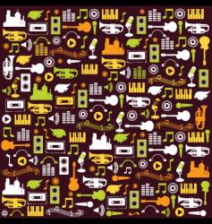Music elements wallpaper vector image