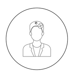 Pet doctor icon in outline style isolated on white Pet doctor icon in outline style isolated on white vector image