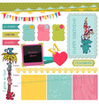 Scrapbook Design Elements - Birthday Baby Set vector image