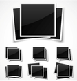 Square empty photo frames vector image
