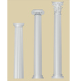 Greek columns with details vector image