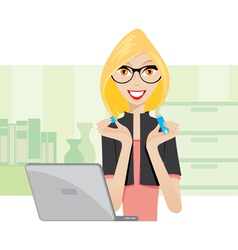 Girl usb vector image