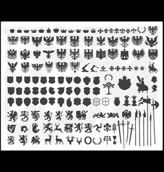 Heraldic silhouettes vector image