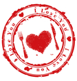 Love stamp vector image