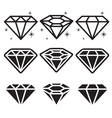 Diamond Icons Set vector image