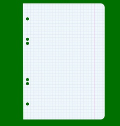 White squared blank white paper sheet vector image